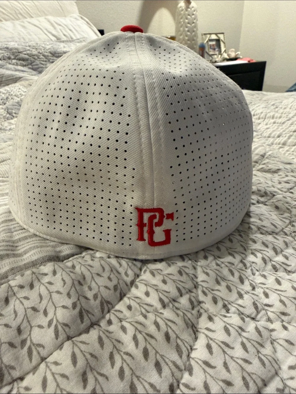 Perfect Game Logo Black and Red Hat size S/M